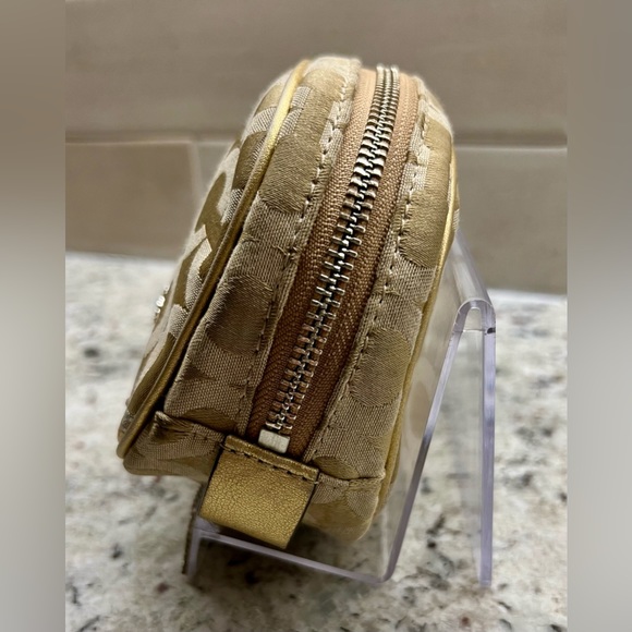 Coach Poppy Chan Collection "Goldy" Cosmetic Pouch - Picture 4 of 8